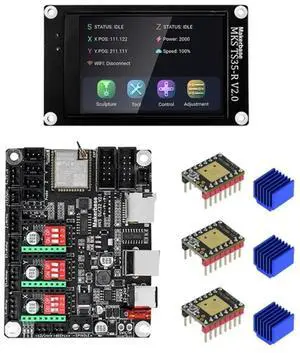 Engraving Machine Mainboard DLC32 V2.1 Main Control Board Engraver GRBL Offline Controller TS35 LCD Screen TMC2209