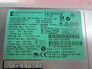 For DL580/585/980G7 1200W Platinum Power Supply 579229-001 570451-101