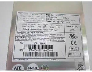 For 3Y power supply 80PLUS 2U server redundant power supply 500W Ym-5501a