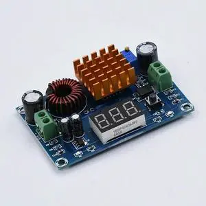 DC 3V-35V to DC 5V-45V Boost Module Digital Voltmeter DC-DC Step Up Module Boost Converter Board 5A Power Adjustable for Voltage