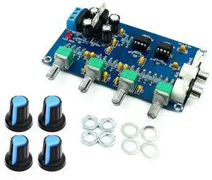 XH-M164 NE5532 Stereo Pre-amp Preamplifier Tone Board Audio 4 Channels Amplifier Module 4CH CH Control Circuit Telephone Preamp
