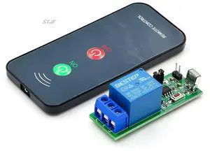 IR 1 Channel Infrared Receiver Driving Switch Relay Driver Module Board 5V + Active Remote Controller