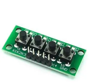 DIY Kit 1x4 4 Independent Key Button Keypad Keyboard Module Mcu for Student Class Design Graduation Project Experiment
