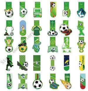 30Pcs Football Paper Bookmarks for Book Lover Writer Teacher Student Reading Bookmarks Book Page Divider for Reading