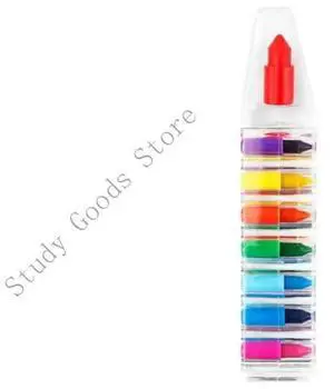 8 Color Building Blocks Crayon for Children Doodling Book Easy To Grip Washable Toddler Crayon Oil Pastels For Kid 3+