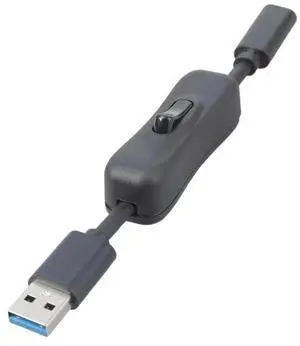 USB3.0 Extension Cable Extender Male to Female Type C Extension Cord with Switches Fast Data Transfer for Printer Camera