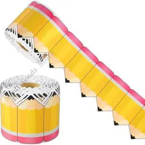 Pencil Pattern Border Trim Wall Sticker 59ft for Chalkboard Decoration