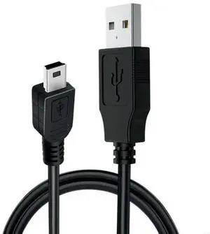 80cm Fast Charging USB Data Cord Mini USB Cable Line for Speakers and More Black