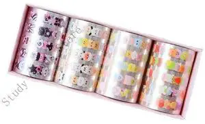 4 Rolls Lovely Animal Masking Tape Decorative Tape Artists Tape Handbook Tape