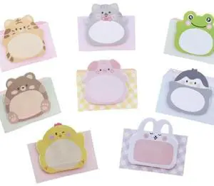 Cartoon Animal Notes 160 Sheets 60x58mm Adheive Notes Small Notepads Pocket Memo Pad Reminder on Notebook Planner