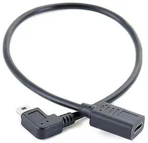 UsbC to Mini USB Cable Type C to Mini USB 5P Adapter Mini USB toAdapter 90 DegreeMiniUSB