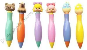 6Pcs Novelty Short Ballpoint Pen Ergonomic Grip Pen Christmas Stocking Fillers