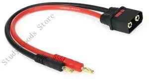 Male to 4mm Gold Plated Banana Plug Charging Extension Cable 10AWG