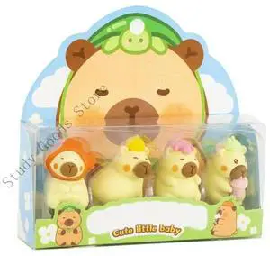 4Pieces Cartoon Animal Erasers Easy Erasing Rubber Erasers Stocking Fillers