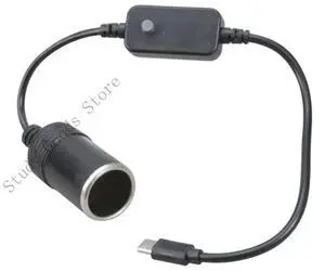 5V to 20V USB C to 12V Car Socket Converters Cable for Vehicle Electronics