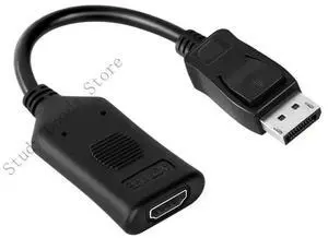 Insert and Play DisplayPort to HDTV Port 60Hz Adapter No Driver Required Compatibility With Most Operate Systems
