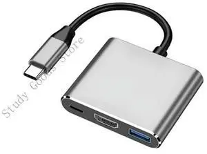 USB C to HDMIs Adapter with 100W Power Delivery USB3.0 Port Supports 4 K Display for P40 Mate30