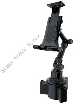 Car Cup Holder Tablets Mount Adjustable Arm No Shaking Fit 4-12.9inch Devices