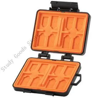 Waterproof Memory Card Storage Box For Small Memory Cards Easy Carry 24 Slots Memory Card Holder Box