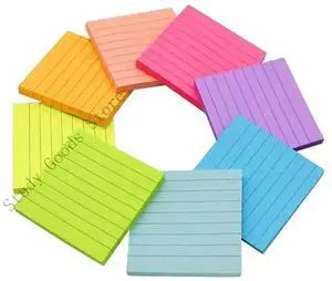 360 Sheets Colorful Notes Paper 3x3Inch Wide Lined Adhesive Note Paper Reminders on Fridges Notebook Calendar Planner