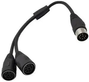 8 Pin Din Splitter Cable 1 Male to 2 Female Cable for Sound Systems
