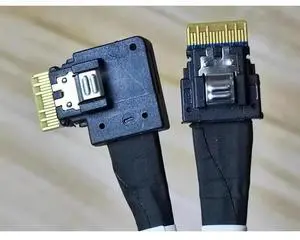 Slim SAS 4.0 SFF-8654 4X Elbow 36P Connection Data Cable DD0S5UPI600
