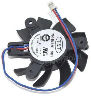 7015M12F ND1 DC12V 0.25A 2Wire 2Pin Graphics Video Card VGA Cooling Fan Fan Diameter 65mm Hole Spacing 47*47*47mm