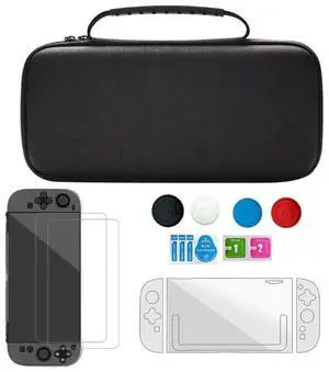 Console Protective Cover Storage Bag Sleeve Toughened Film Thumb Grips for NSW2