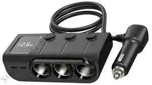 Portable 120W Car 3 USB A and 2 USB C Port with Wide Voltages Compatibility and Overloads Protections