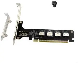 PCIe X16 To 4 Port Oculink SFF 8612 Adapter For Disks Graphics Cards Efficient