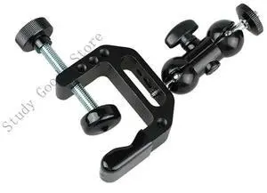 C Clamp Camera Mount Tripod Clamp Desk Clamp 1/4inch Thread Hole C Clamp Mount Hot Shoe for Camera Woodworking Desktop