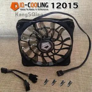 : 12015 slim 15MM shock absorber mute 4PIN temperature control 12CM chassis fan