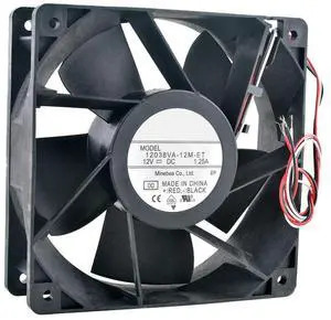 120mm Axial Flow Cooling Fan DC12V 3-Pin Double Ball Bearing 120x120x38mm for Server/Chassis Hardware 12038VA-12M-ET