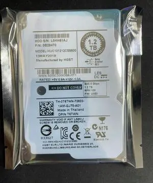 T6TWN FOR HGST 1.2TB 10K 2.5" SAS 6.0GB/s Enterprise HDD HUC101212CSS600 hard drive 0B28470 0T6TWN