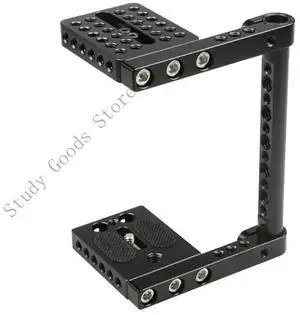 Aluminum Camera Cage Adjustable Top Handle Cheese Plate Camera Base Plate Adapter For DSLR Camera Cage Accessories