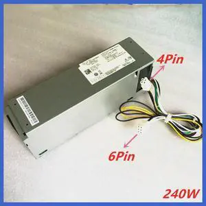 PSU For OptiPlex 3050 3470 3060 3669 3650 5050 7050 6Pin Power Supply H240ES-02 L240ES-00 J61WF DK87P