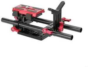 Quick Release Adjustable Gimbals Base Y Shaped Lens Support Base with 1/4 3/8 Thread Expansion Adapter For DSLR Cameras