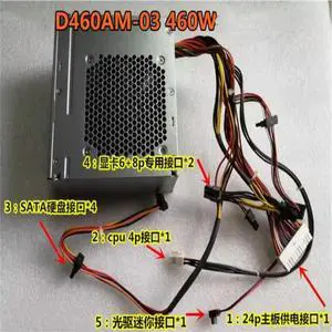 For XPS 8100 8300 8500 8900 8910 8920 8930 Power Supply 460W GJXN1 D460AM-03