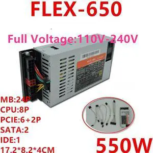 PSU For XinHang ITX Flex Nas Small 1U 80plus Gold K39 K35 S3 M41M24 550W Power Supply FLEX-650 FLEX-600
