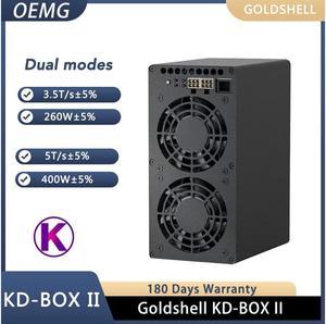 Goldshell KD Box II KDA Miner 5Ths 400W Kadena Miner or 35Ths 260W Two Modes Kadena Miner without PSU