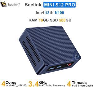 Beelink Mini Pc MINI S12 Pro, Intel N100(up to 3.4GHz), RAM-16GB SSD-500GB,  DDR4 Gaming Mini Pc for Office Home 4K - Newegg.com