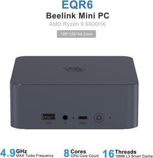 Beelink Mini PC EQR6, AMD Ryzen 9 6900HX(up to 4.9GHz), RAM-24GB SSD-500GB, DDR5 4800MHz, WiFi6 Bluetooth5.2, Mini PC Gaming Office Home, DP HDMI PC