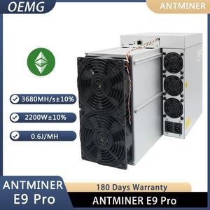 New OEMGMINER Bitmain Antminer E9 Pro ETC Ethash Miner Hashrate 3680M Power 2200W 0.6J/M Bulid-in PSU