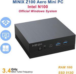 MINIX Z100 Aero Intel N100(up to 3.4GHz) 16GB-RAM 512GB-SSD Gaming mini pc Official Genuine Windows System for Home Office Mini Computer