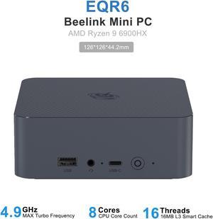 Beelink Mini PC EQR6, AMD Ryzen 9 6900HX(up to 4.9GHz), RAM-24GB SSD-500GB, DDR5 4800MHz, WiFi6 Bluetooth5.2, Mini PC Gaming Office Home, HDMI PC