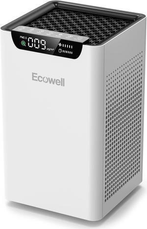 ECOWELL Air Purifiers for Large Room with H13 True HEPA Filter, Auto Mode Air Filtration System, PM2.5 Monitor, 24 dB Quiet Sleep Mode Air Cleaner, remove 99.97% of Dust, Smoke, Odor, EAP260