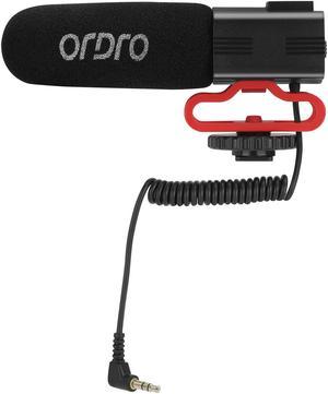 ORDRO CM550 On-Camera Camcorder Microphone (for Vlogging, YouTube, Live Streaming, DSLR Nikon/Canon DV Sound Recording)-Black