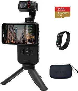 ORDRO M5 Handheld Camera 3-Axis Stabilisation, 5K Video Camera Camcorder for YouTube Vlogs, 3.5'' Rotatable Touchscreen 120° Wide Angle, IR Night Vision, Face Tracking, 64G Card,Stand, Remote