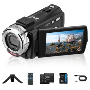 ORDRO HDV-V12 Video Camera Full HD Camcorder Digital Recorder | 1080P 30FPS 30MP | 3.0 Inch Rotation LCD | 16X Digital Zoom | Infrared Night Vision - Black (V12+16GB Card) ORDRO HDV-V12 Video Camera Full HD Camcorder Digital Recorder | 1080P 30FPS 30MP | 3.0 Inch Rotation LCD | 16X Digital Zoom | Infrared Night Vision - Black (V12+16GB Card)