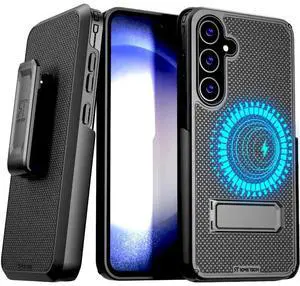 Rome Tech For Samsung Galaxy S24 Plus Magsafe Holster Phone Case With Belt Clip